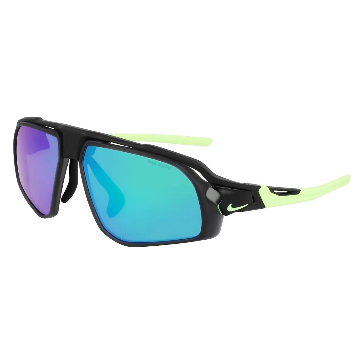Nike Flyfree M FV 2391 Matte Black /green Mirror/road 010 Size 59 Sunglasses