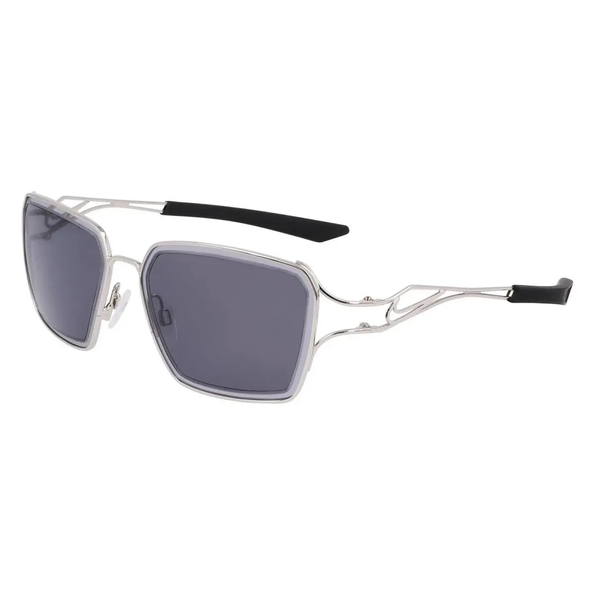 Nike Veil Prism EV-24049 040 Silver Sunglasses with Light Grey Lenses - Silver / Grey / Light Grey, Frame: Silver, Lens: Gray