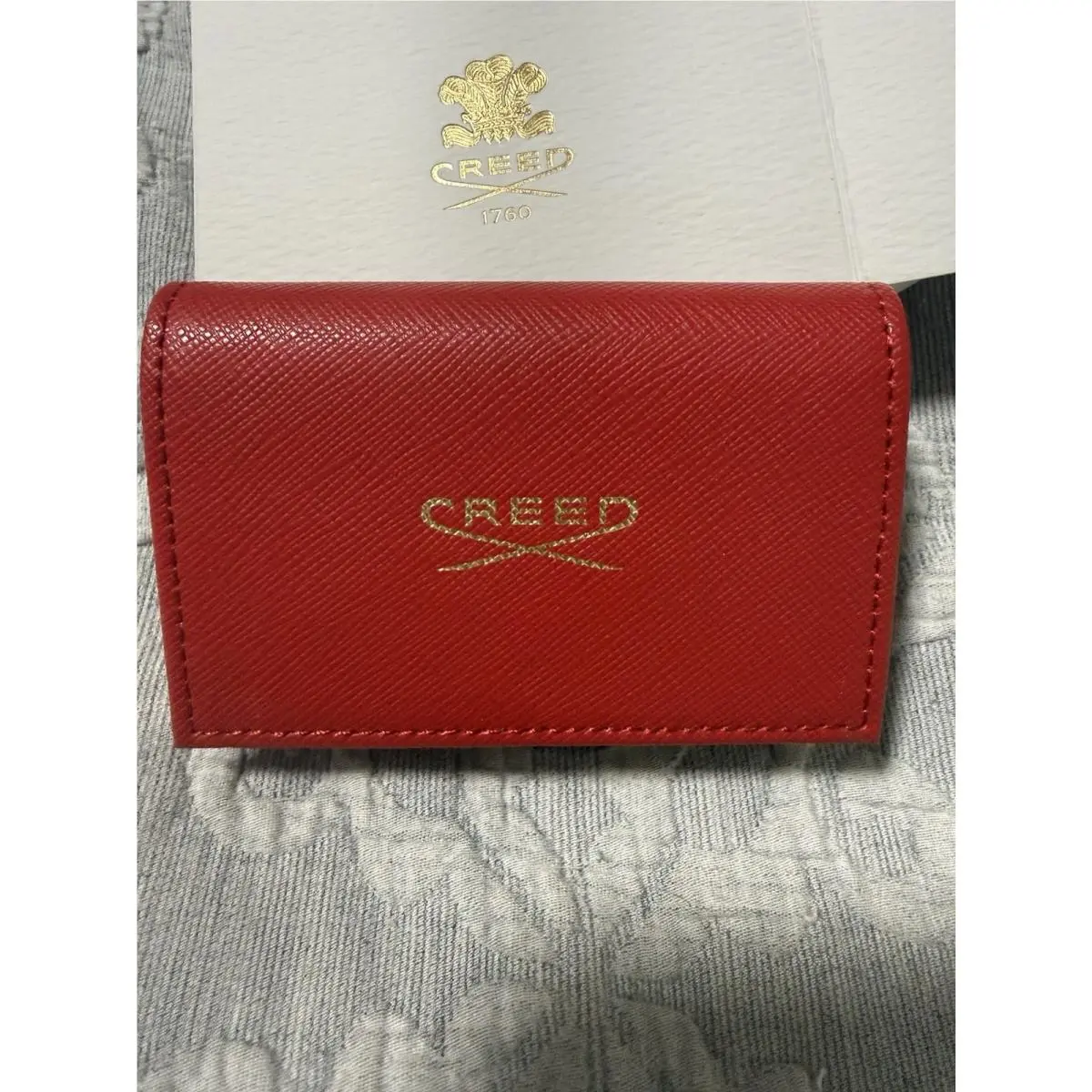 Creed Leather Wallet with 8 x 1.7ml Samples - Mens Wallet
