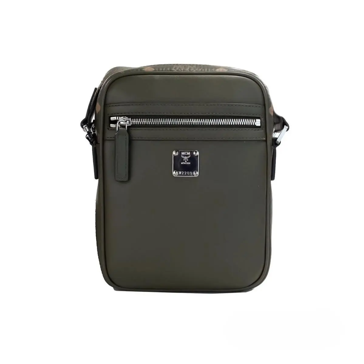 Mcm Visetos Leather Camera Crossbody Bag