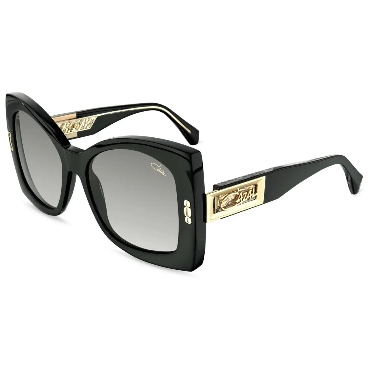 8516 Black and Gold/grey Shaded 001 Sunglasses by Cazal