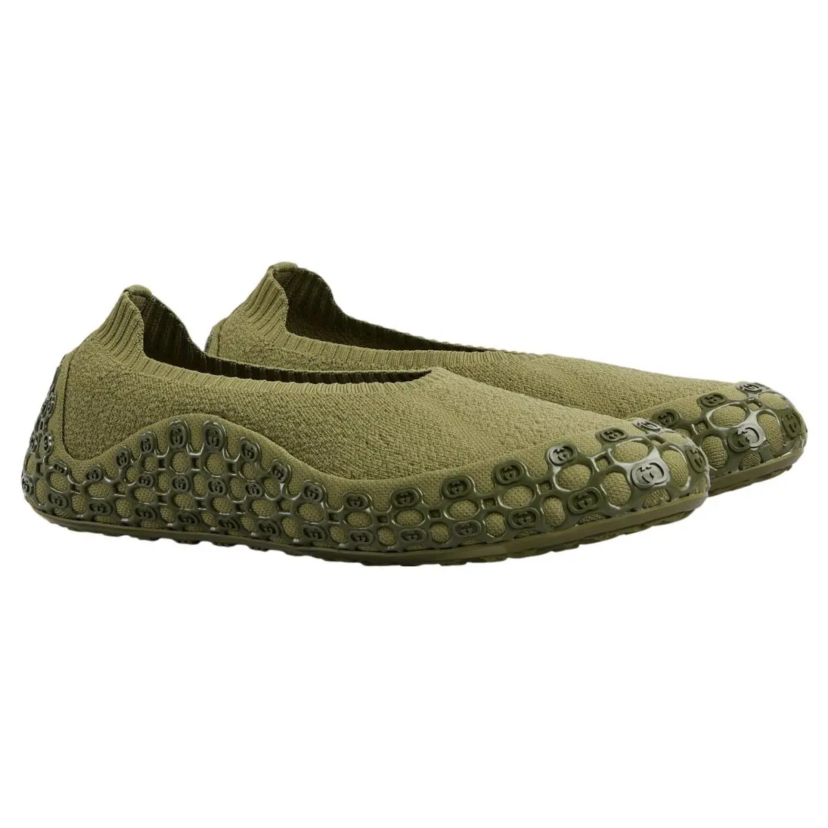 Men`s  Logo Motif Sponge Sock Slip on Sneakers 825970 by Gucci