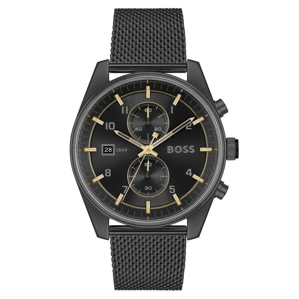 Black Stainless Steel Dress Watch - BO1514150AC by Hugo Boss