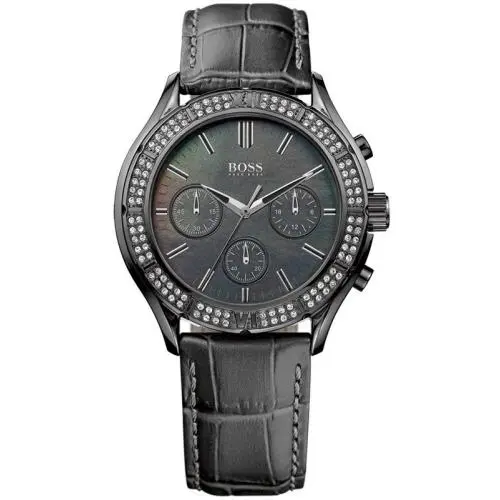 Hugo Boss 1502342 Leather Band Women`s Quartz Chronograph Watch