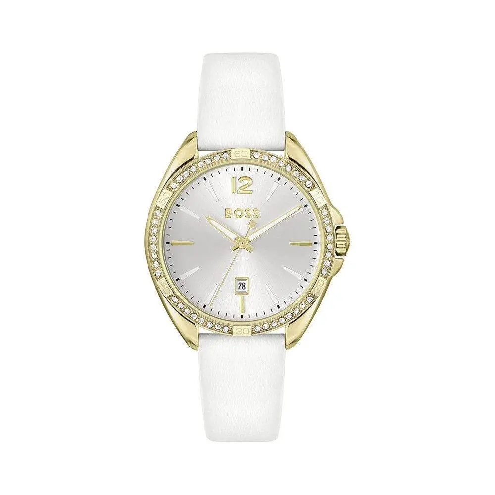 White Stainless Steel Dress Watch by Hugo Boss