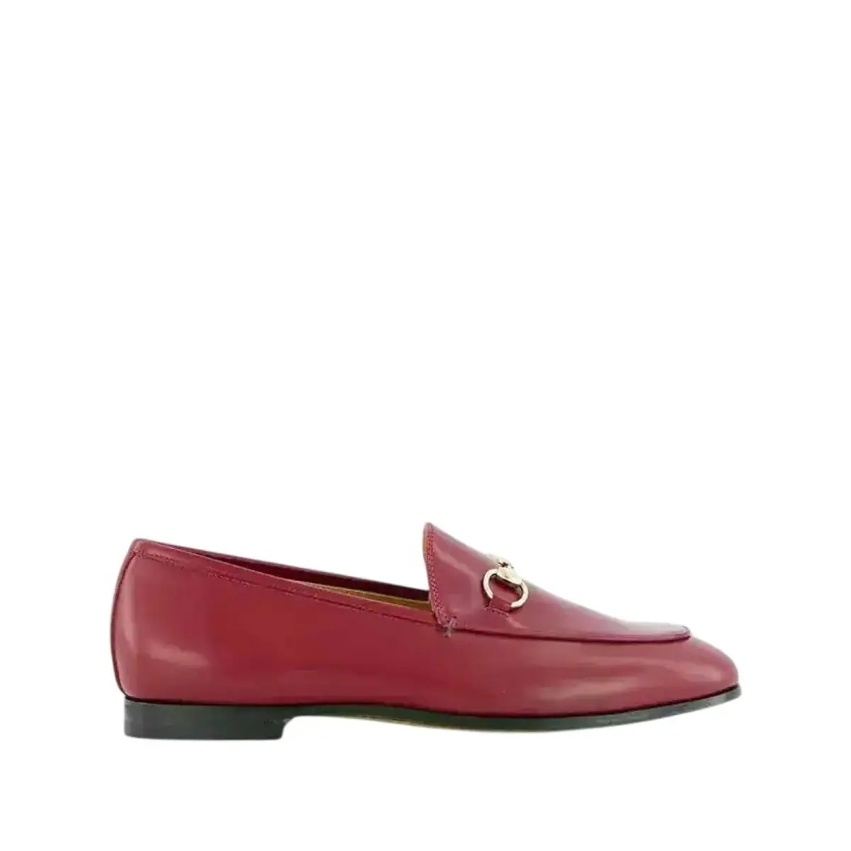 Gucci Jordaan Horsebit Leather Loafer in Burgundy Size 39.5