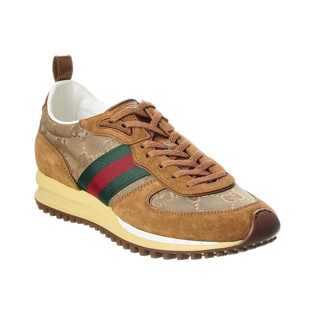 Gucci Re-motion Gg Nylon Suede Sneaker Women`s 37