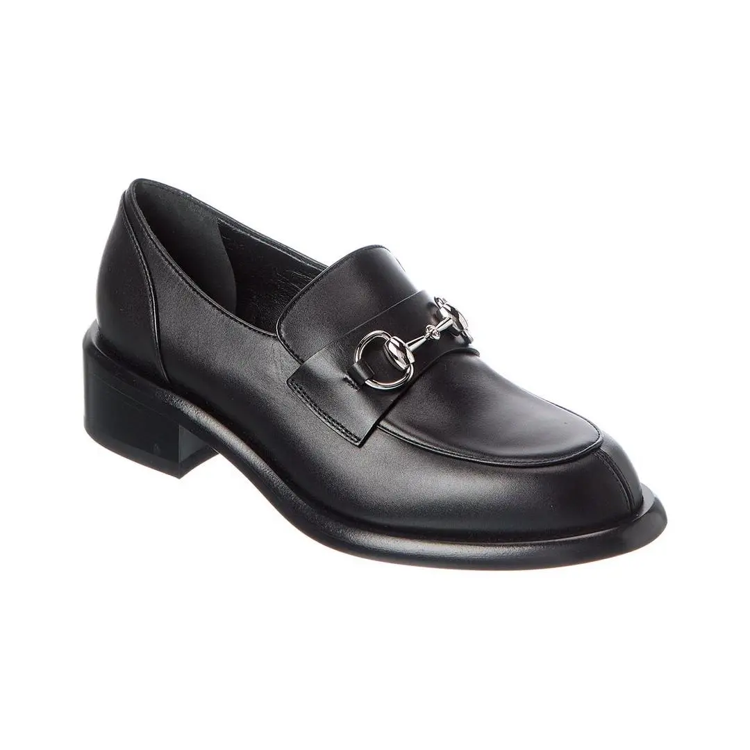 Gucci Horsebit Leather Loafer Women`s Black 36
