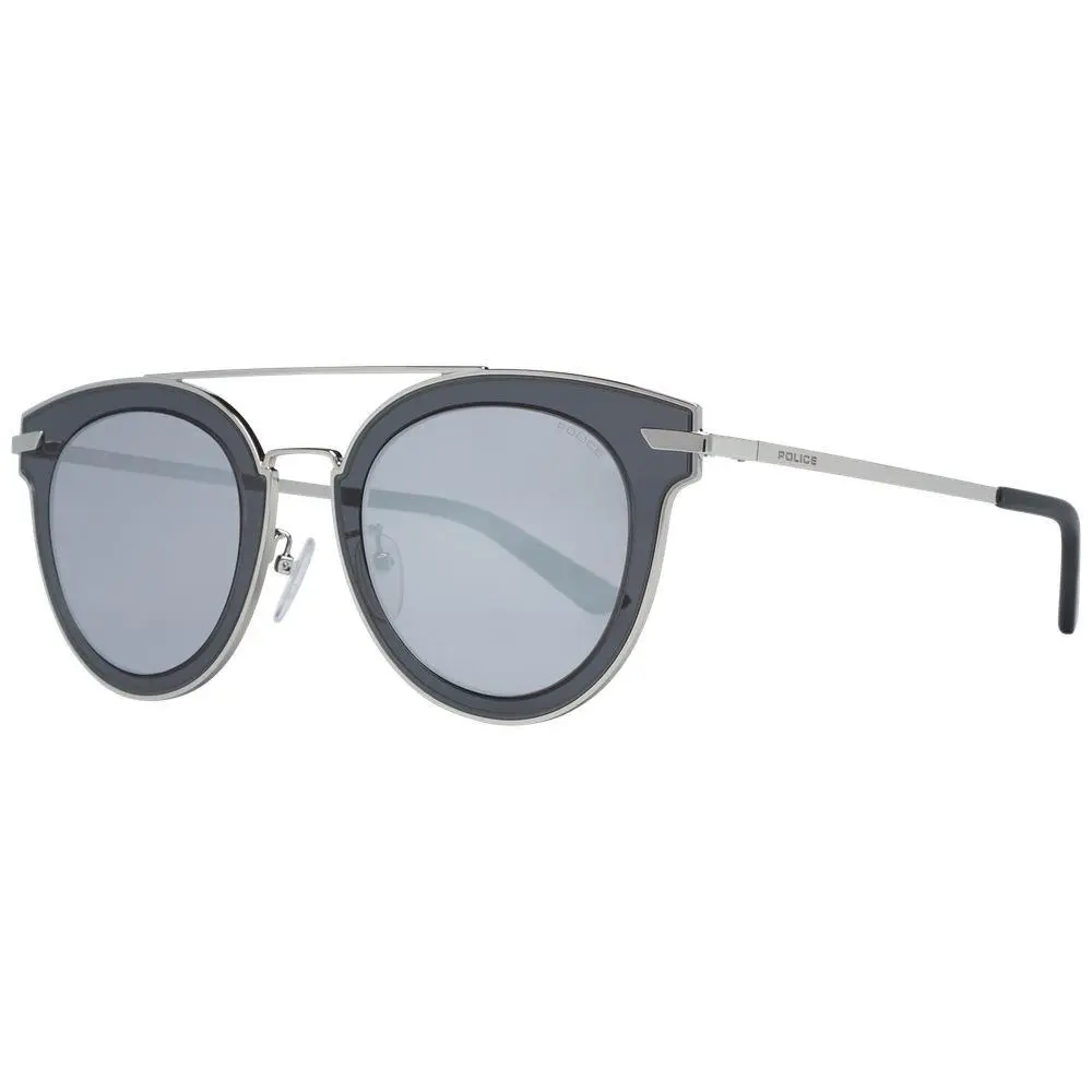 Police Silver Metal Plastic Sunglasses