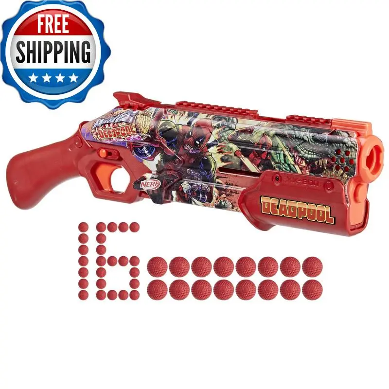 Nerf Marvel Deadpool Blaster 16 Nerf Rival Accu-rounds Pump Action Breech Load