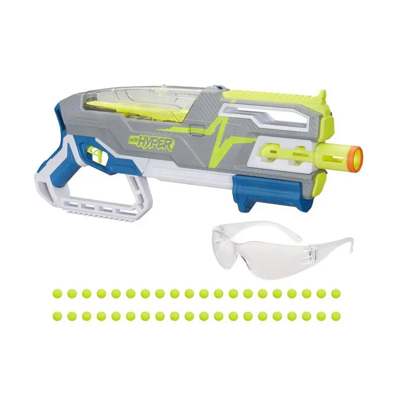 Nerf Hyper Siege-50 Pump-action Blaster 40 Hyper Rounds Eyewear Up To 110 Fps