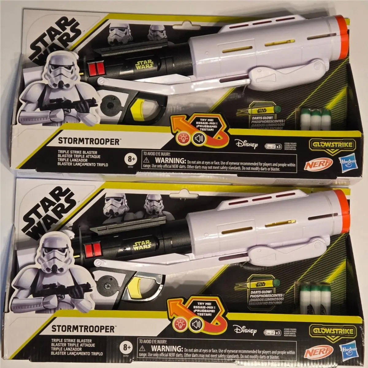 Star Wars Nerf Gun Glowstrike Stormtrooper Blaster with Lights Sound Set Of 2
