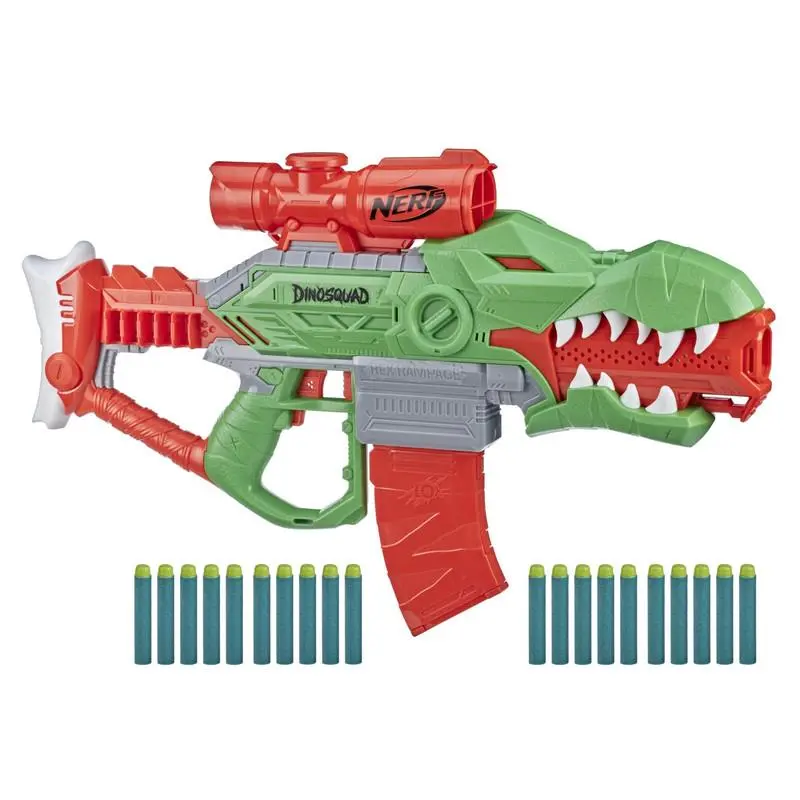 Nerf Dinosquad Rex-rampage Motorized Dart Blaster 10-Dart Clip 20 Official