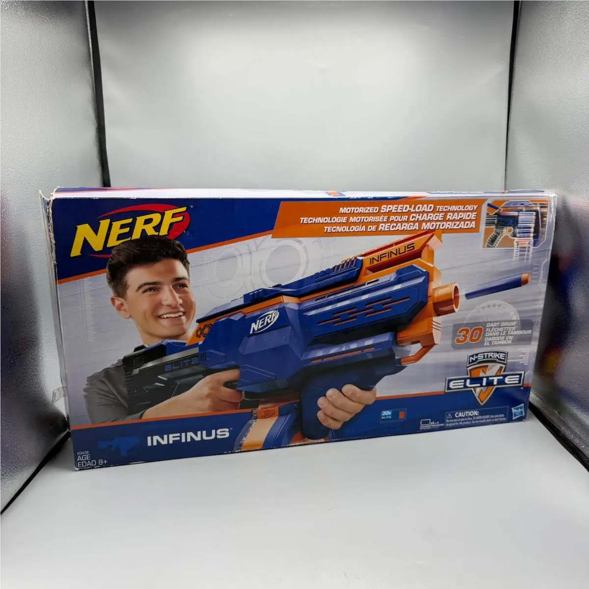 Nerf N-strike Elite Infinus Motorized Speed-load Technology Blaster Toy Read