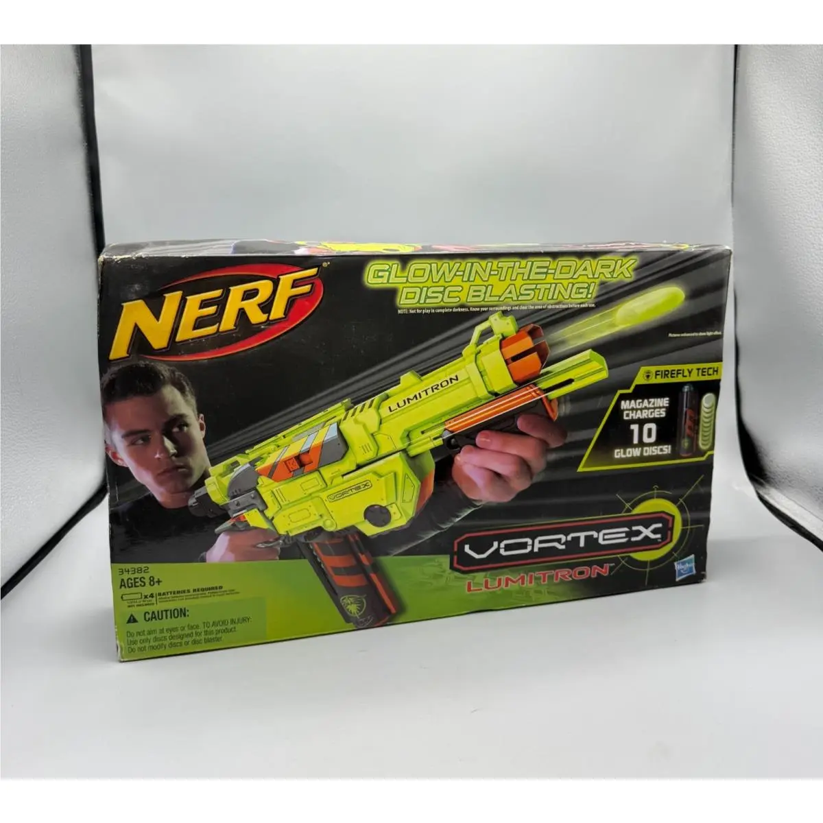 Nerf Vortex Lumitron Glow In Dark Disc Blaster