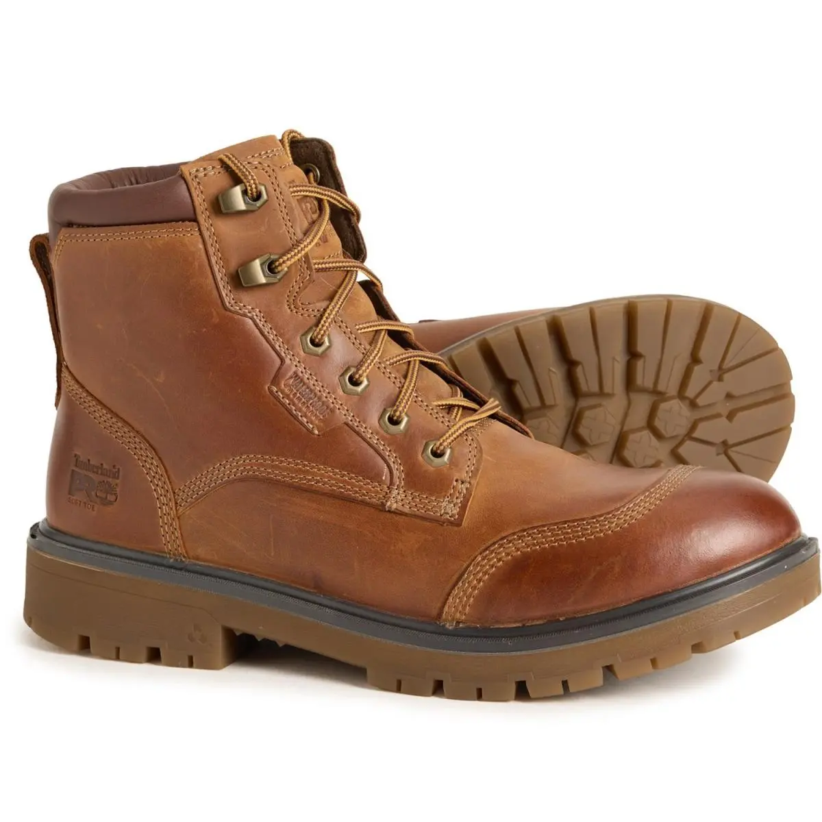 Timberland Pro 6 Whitman Waterproof Leather Soft Toe Boots Wide Men