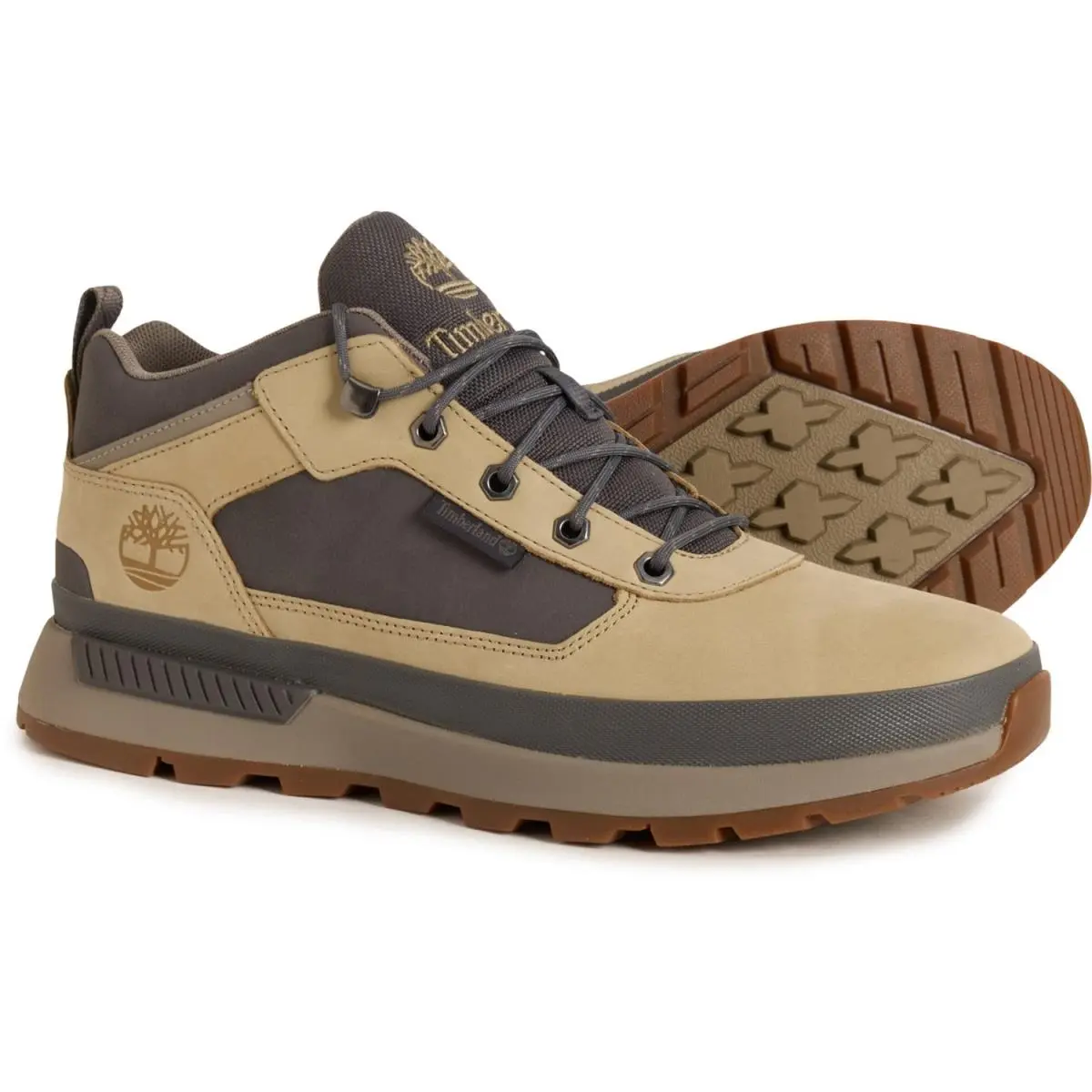 Timberland Field Trekker Low Nubuck Sneaker Boots Wide For Men - Lt Beige Nubuck