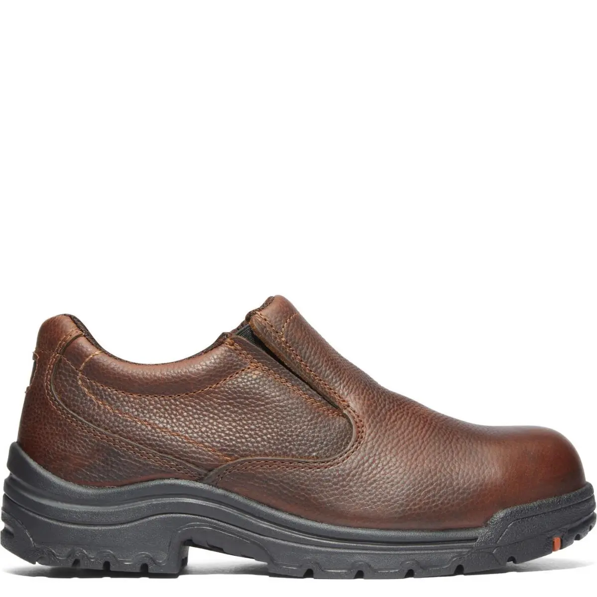 Timberland Pro Titan Men`s Aluminum Toe Slip-on Work Oxford - BROWN