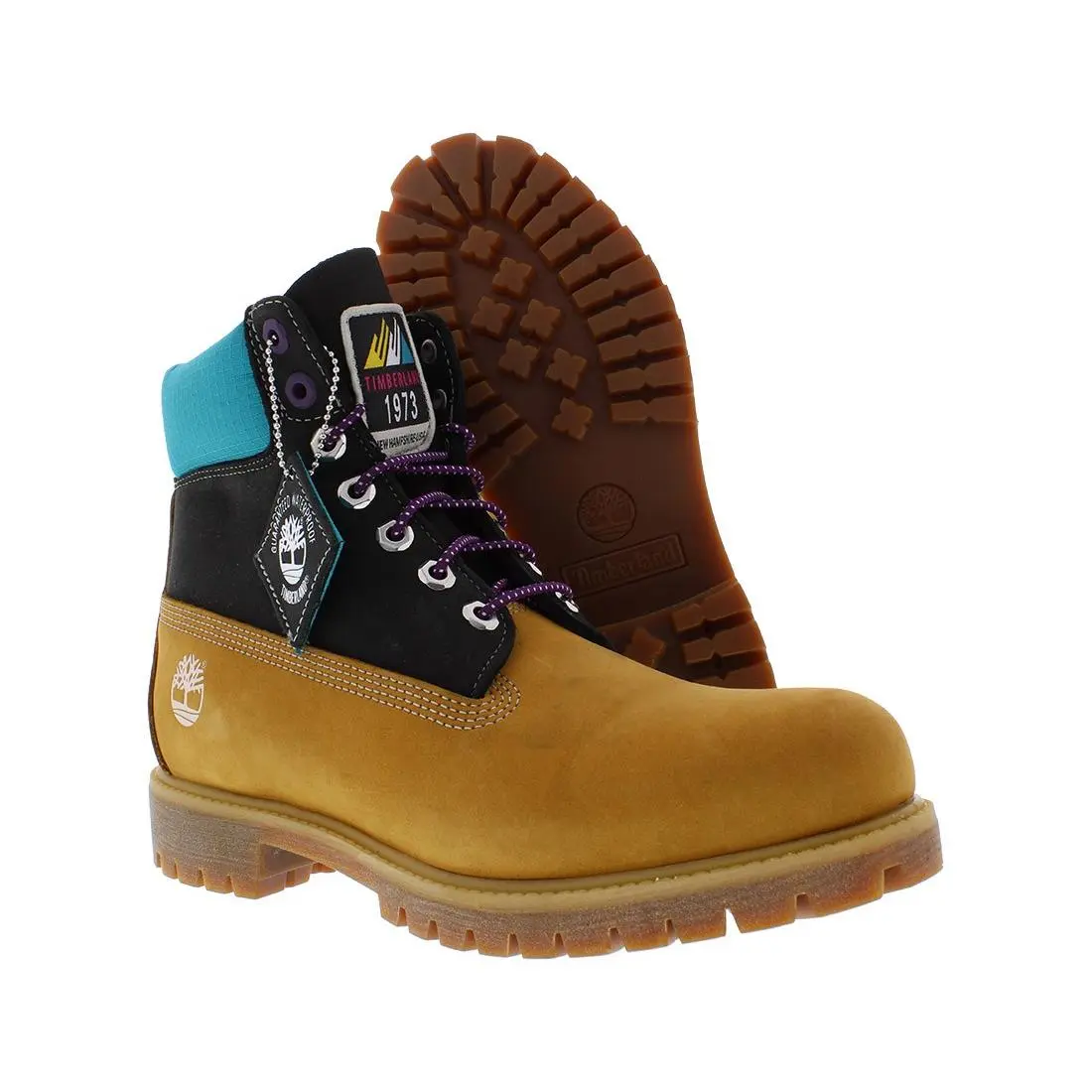 Timberland Premium Waterproof Mens Shoes Size 9 Color: Wheat Nubuck/black