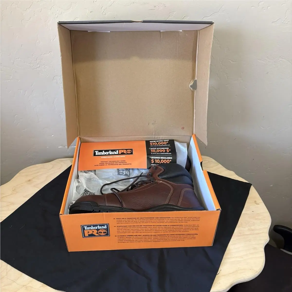 Timberland Pro Titan Lace To Toe Brown 6”Work Boots Sz 13 Alloy Safety Toe Brown