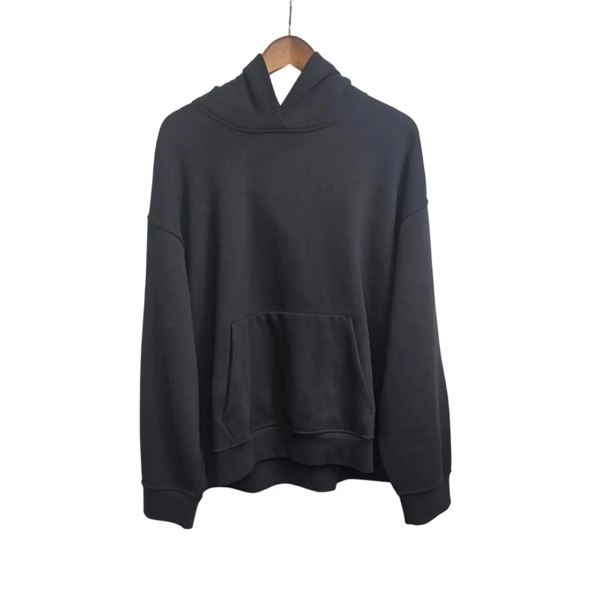 Lululemon Steady State Oversized Hoodie Womens XL Black Cotton Fleece