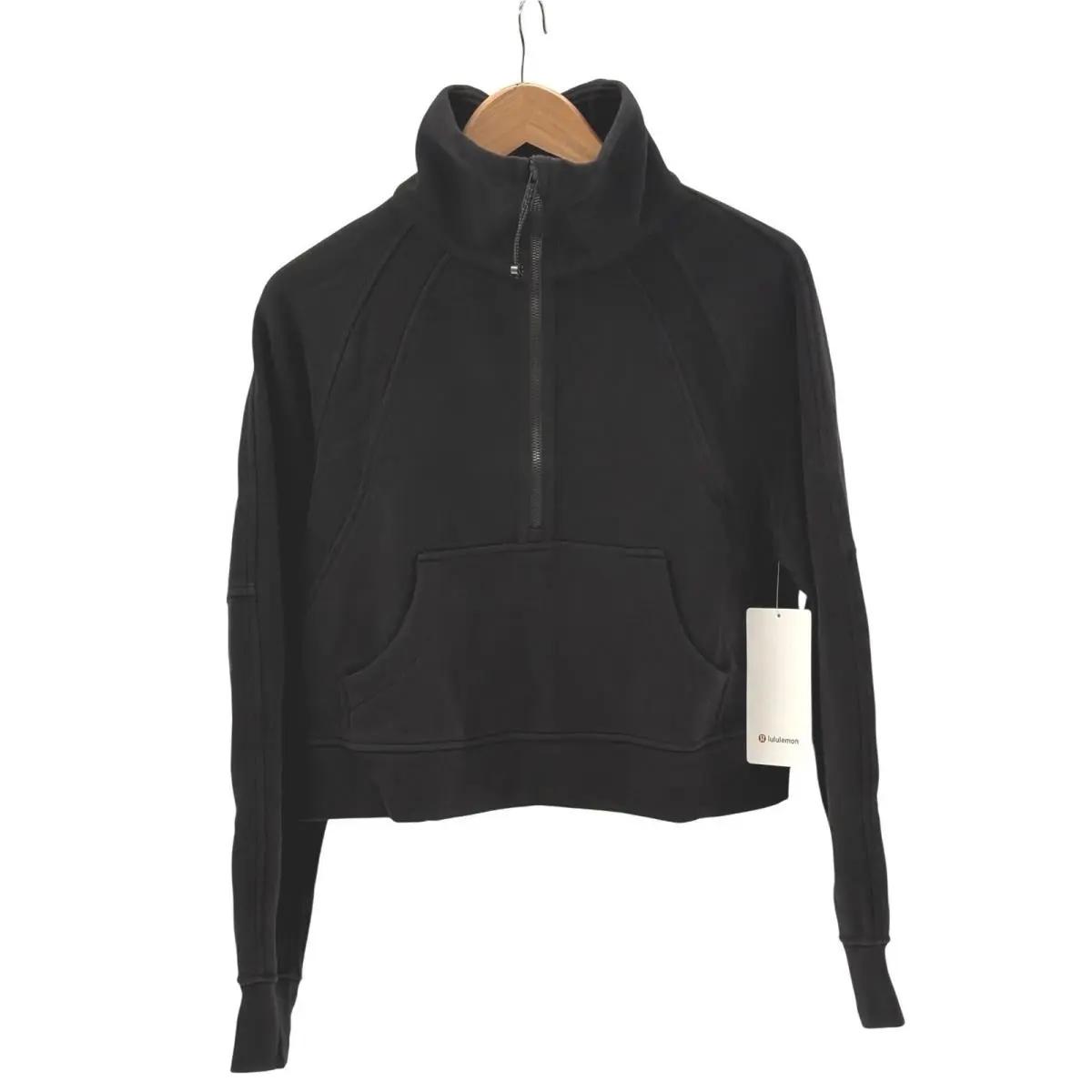 Lululemon Scuba Oversized Funnel Neck 1/2 Zip Women Xs/ Small Black