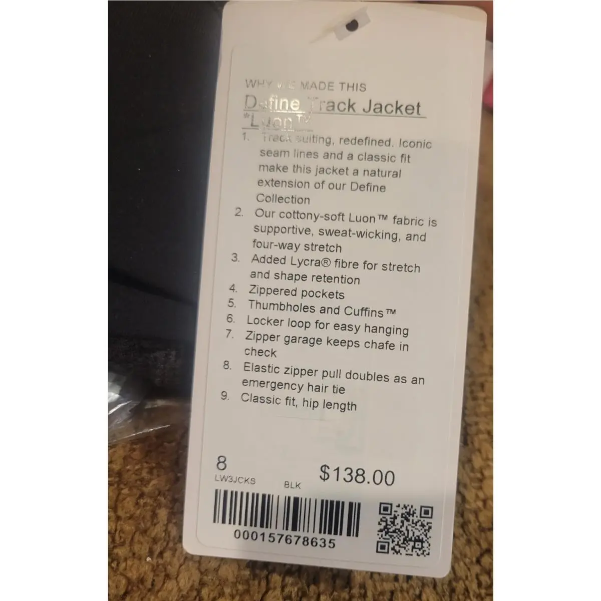 Lululemon clothing - Lululemon Define - Define - Black 1