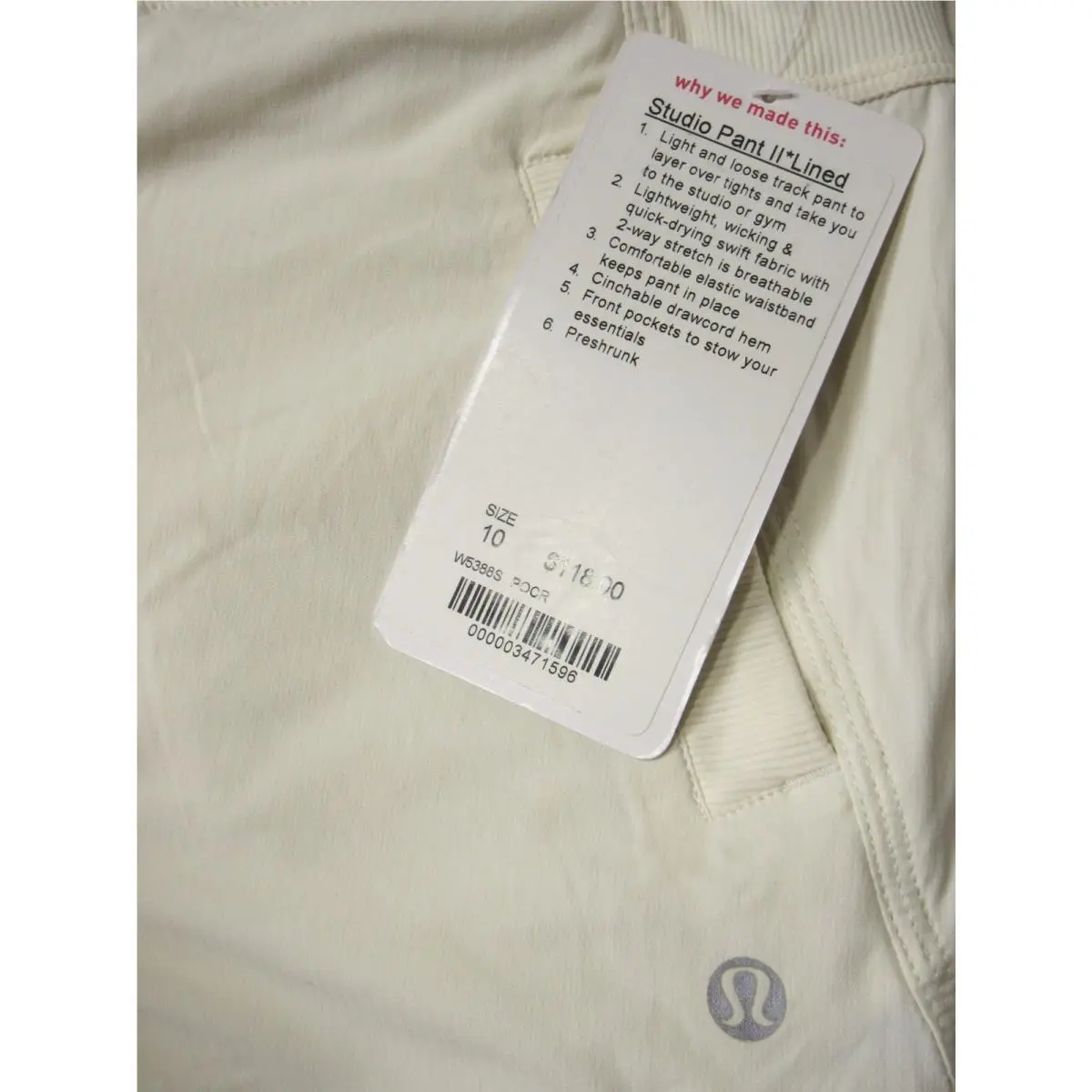 Lululemon clothing - Ivory 2