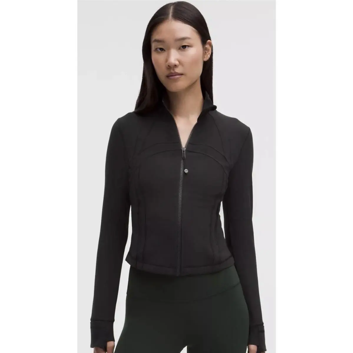 Lululemon Cropped Define Jacket Nulu Black Women`s Size 8