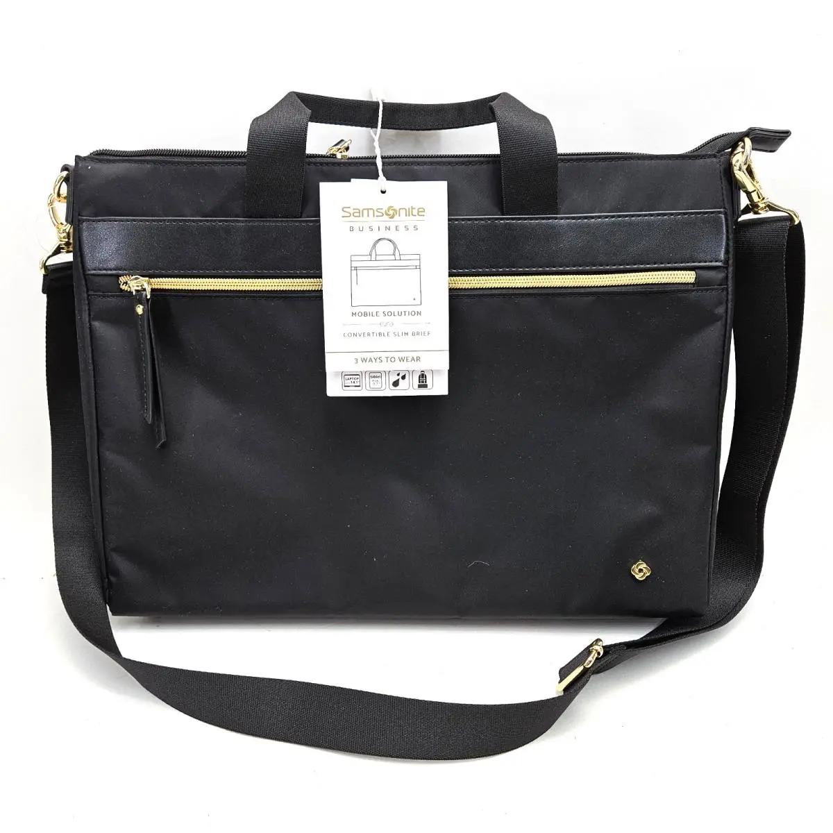 Samsonite® Mobile Solution Essential Slim Brief with 14.1 Laptop Pocket Black