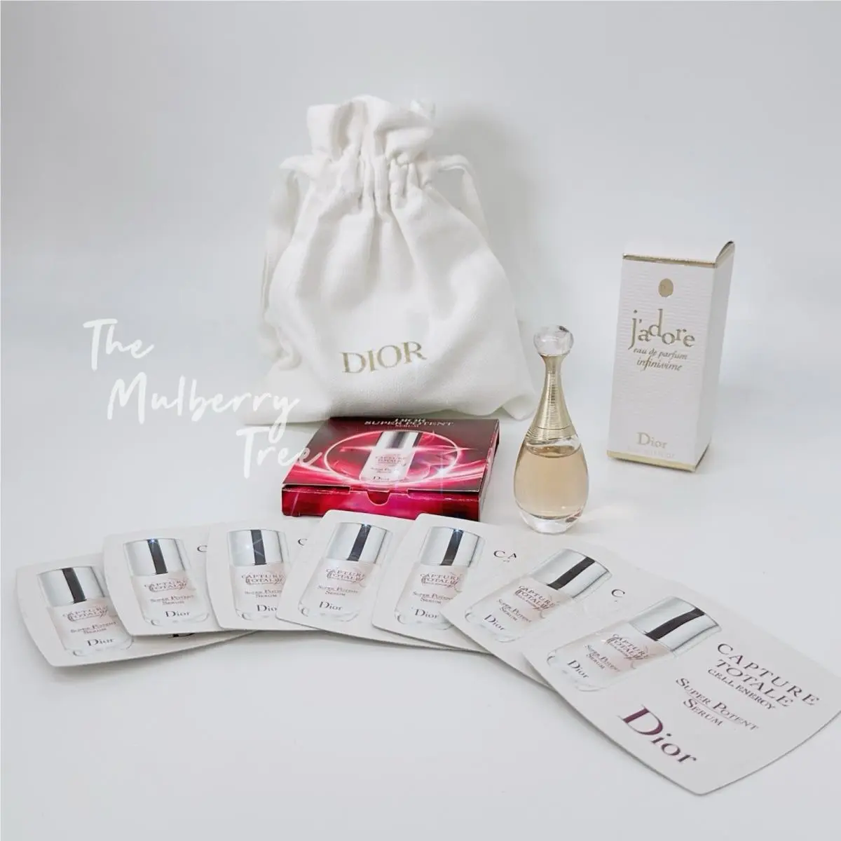 Sample Set J’adore Edp 5ml Capture Totale Super Potent Serum 7x1ml + Bag by Dior