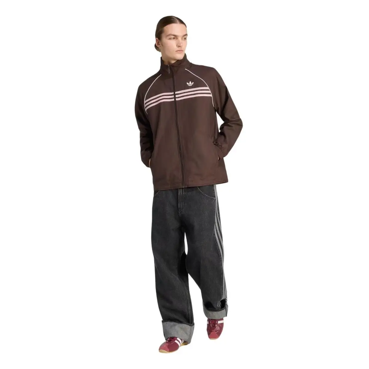 Adidas clothing - Adidas Originals Chest Stripes Track Suit - Brown 2