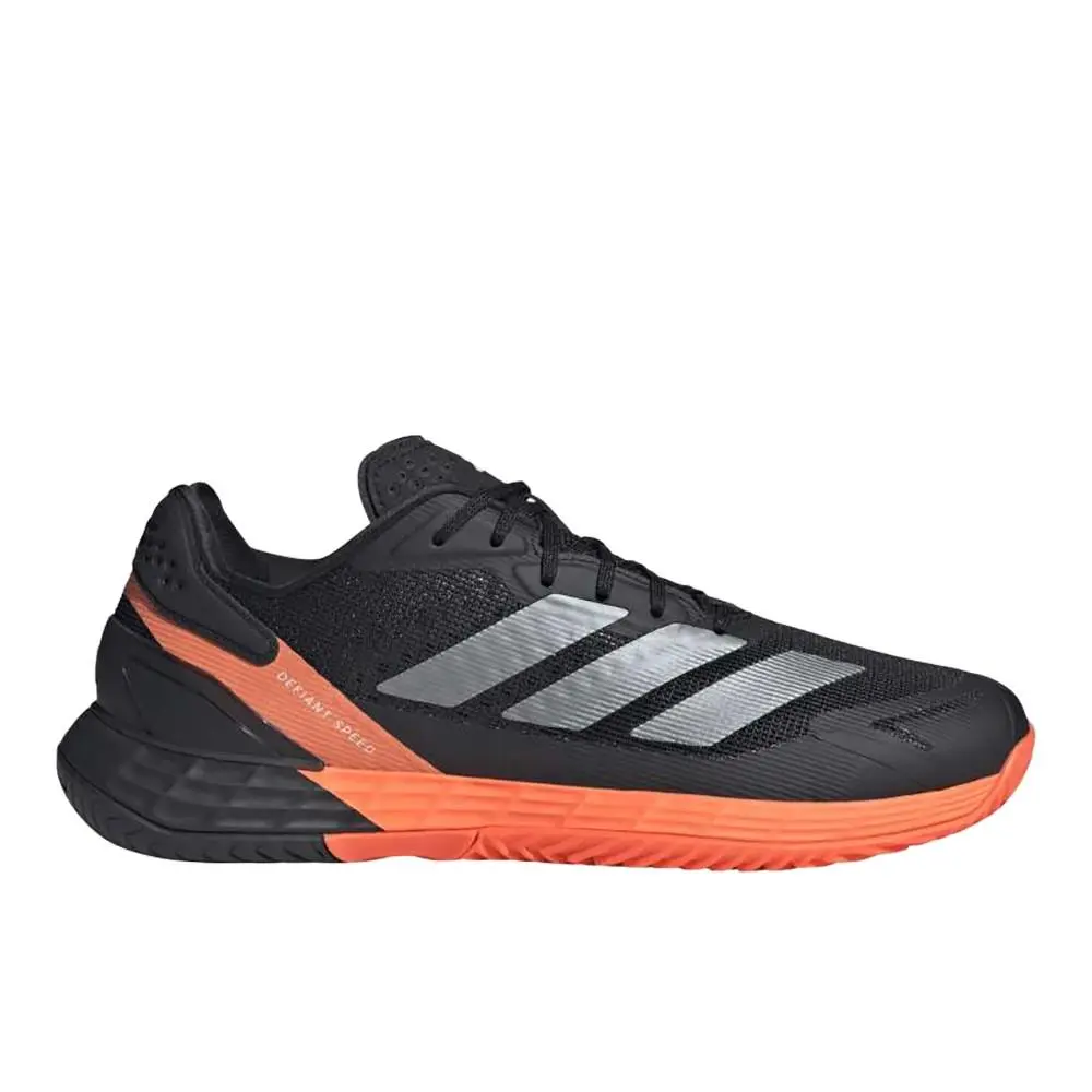 Adidas Defiant Speed 2 Tennis Mens Black Orange Sneakers Athletic Shoes KI5999
