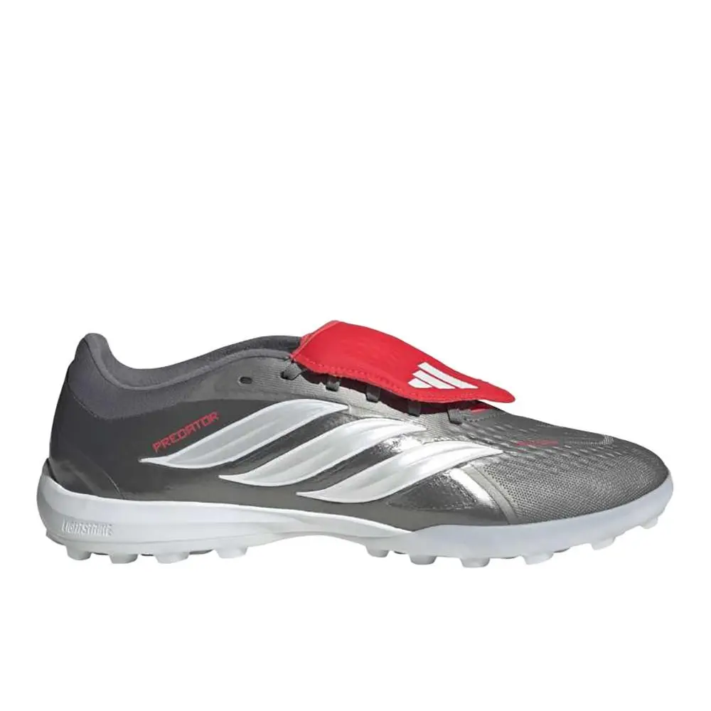Adidas Predator Pro Foldover Tongue Turf Soccer Mens Grey Red Sneakers Athletic