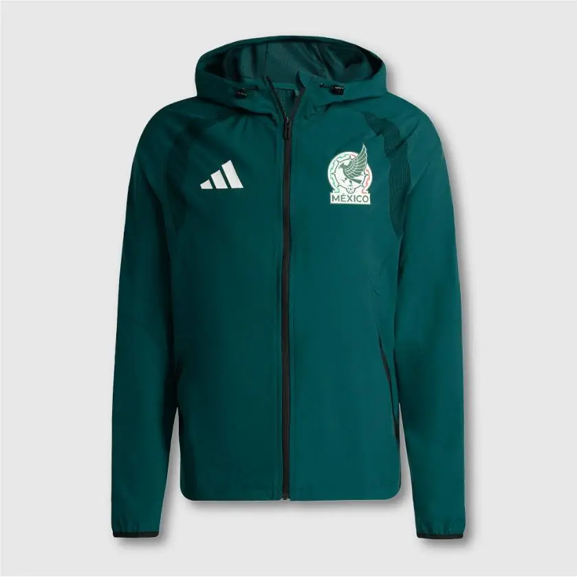 Men`s Mexico Tiro Travel Full Zip Windbreaker - Green by Adidas