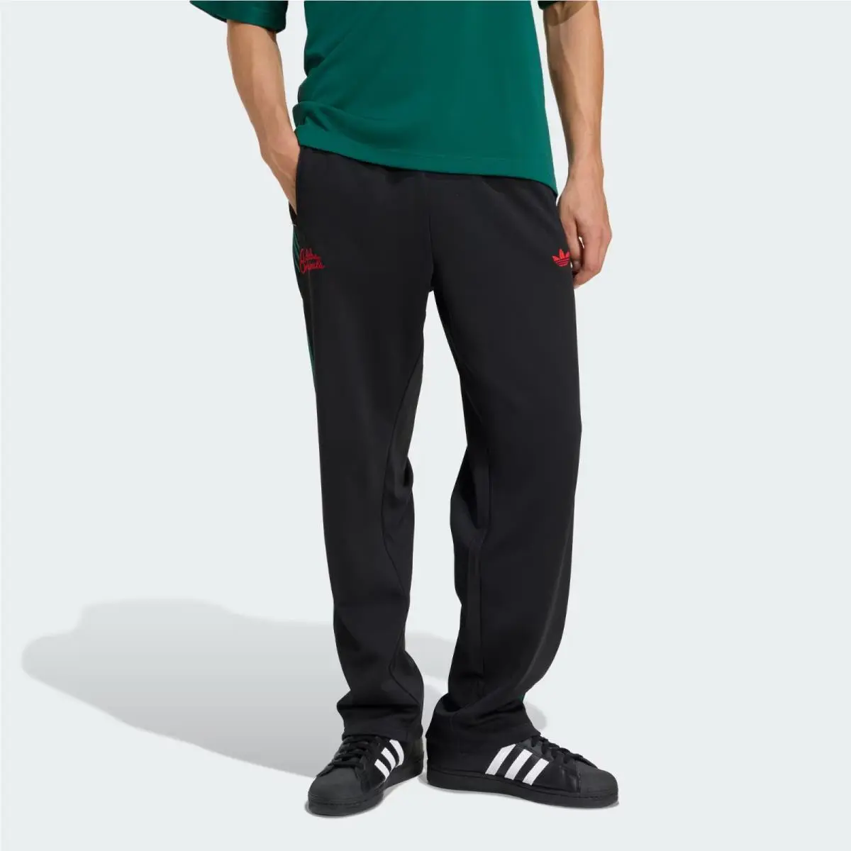 Adidas clothing - adidas Adicolor - Adicolor - KD0453 - Black / Collegiate Green 3