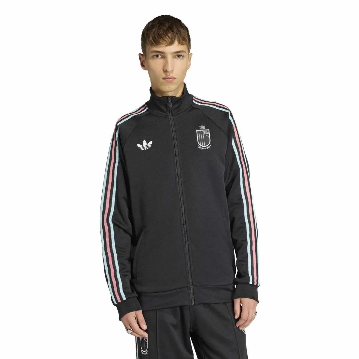 Men`s Adidas Black Belgium National Team Originals Full-zip Track Jacket