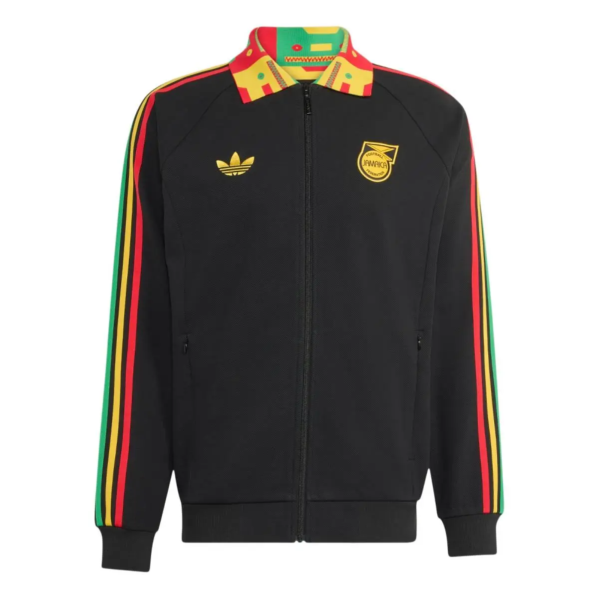 Men`s Adidas Originals Black Jamaica X Bob Marley Away Anthem Track Jacket