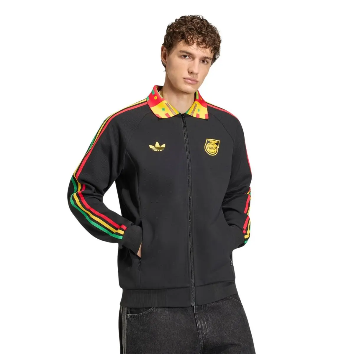 Adidas clothing - Adidas Jamaica X Bob Marley Away Anthem Jacket - Black 0