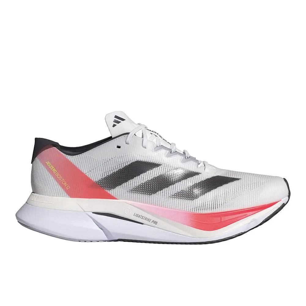 Adidas Adizero Boston 12 Running Mens White Sneakers Athletic Shoes IF9210