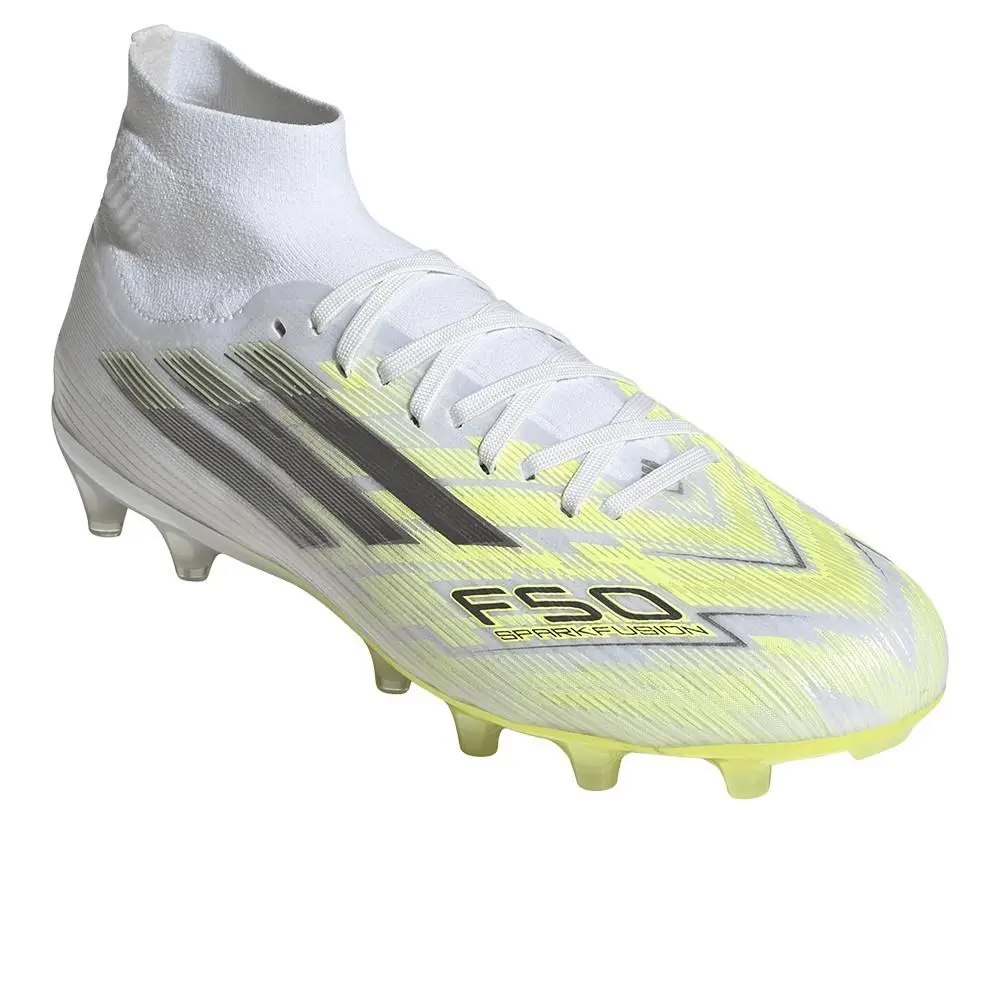 Adidas shoes - adidas F50 Sparkfusion Pro Mid Cut FirmArtificial Ground Soccer C - JR8954 - White 0