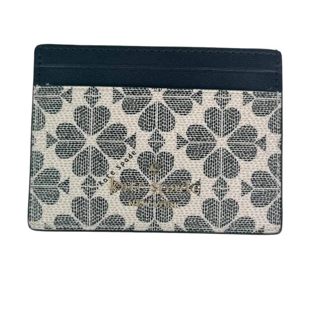 Kate Spade Signature Spade Flower Small Slim Card Holder Black Multi