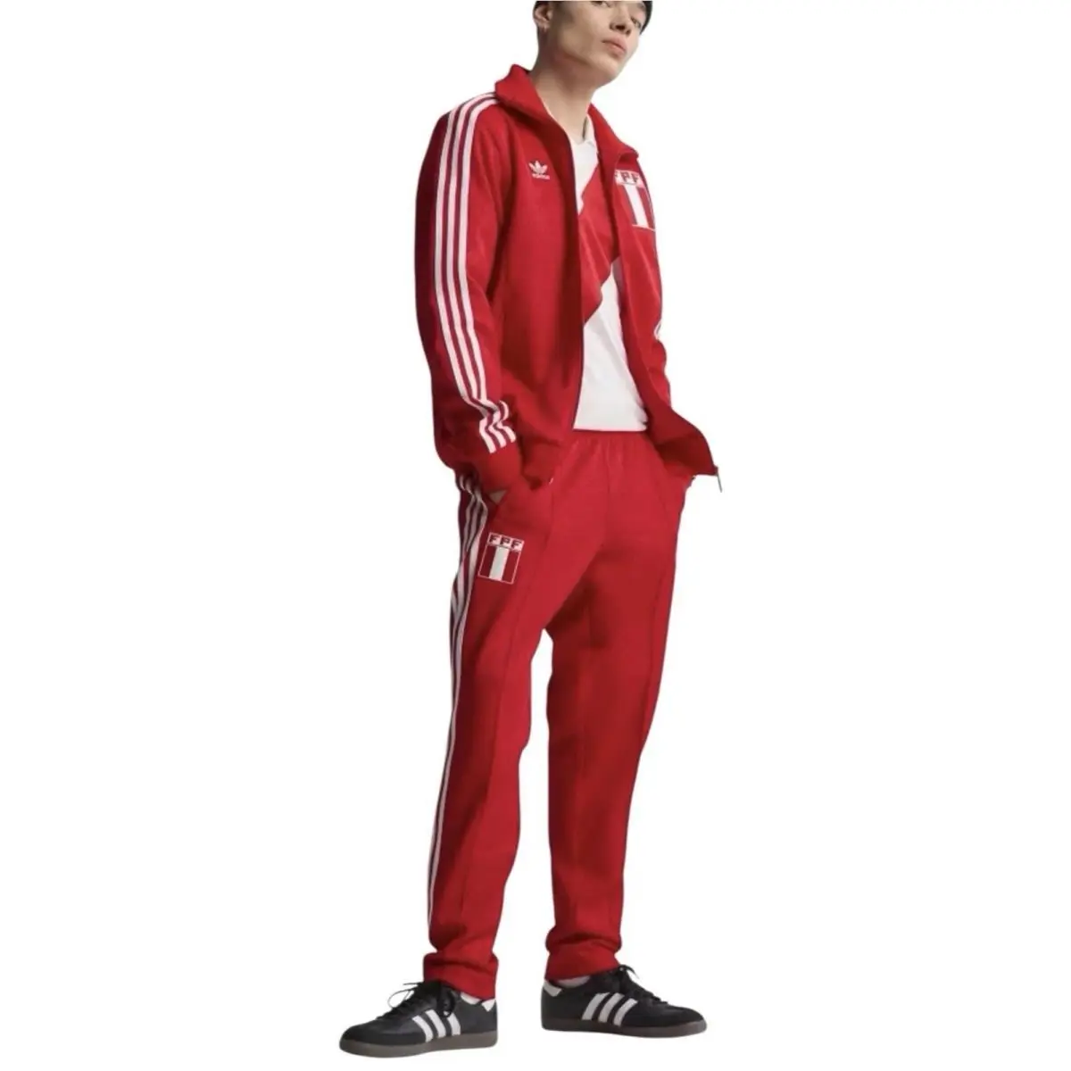 Adidas clothing - PERU Track Top - PERU Track Top - JM7309 - Red (UPC: 197625393157) 2