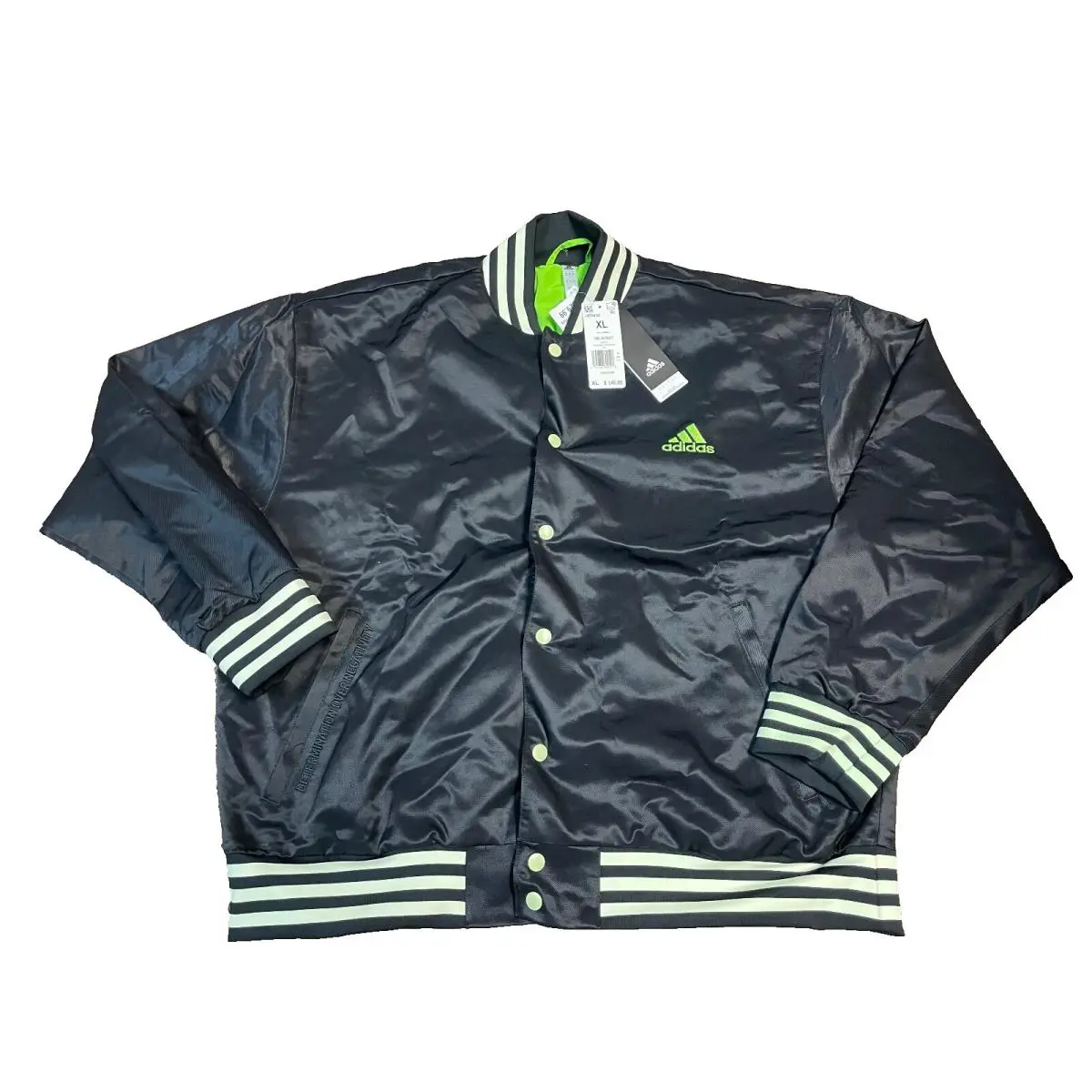 Adidas Donovan Mitchell Men`s Size Large Black Varsity Jacket HB5439