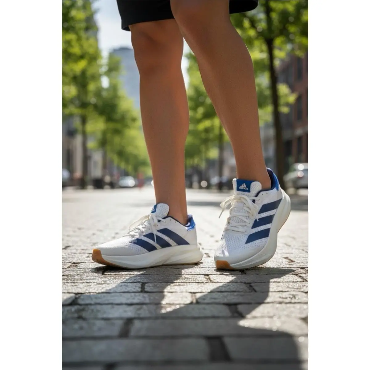 Adidas Duramo Speed 2 Running Chalk White Shadow Navy JP9223 Men`s Size 10.5