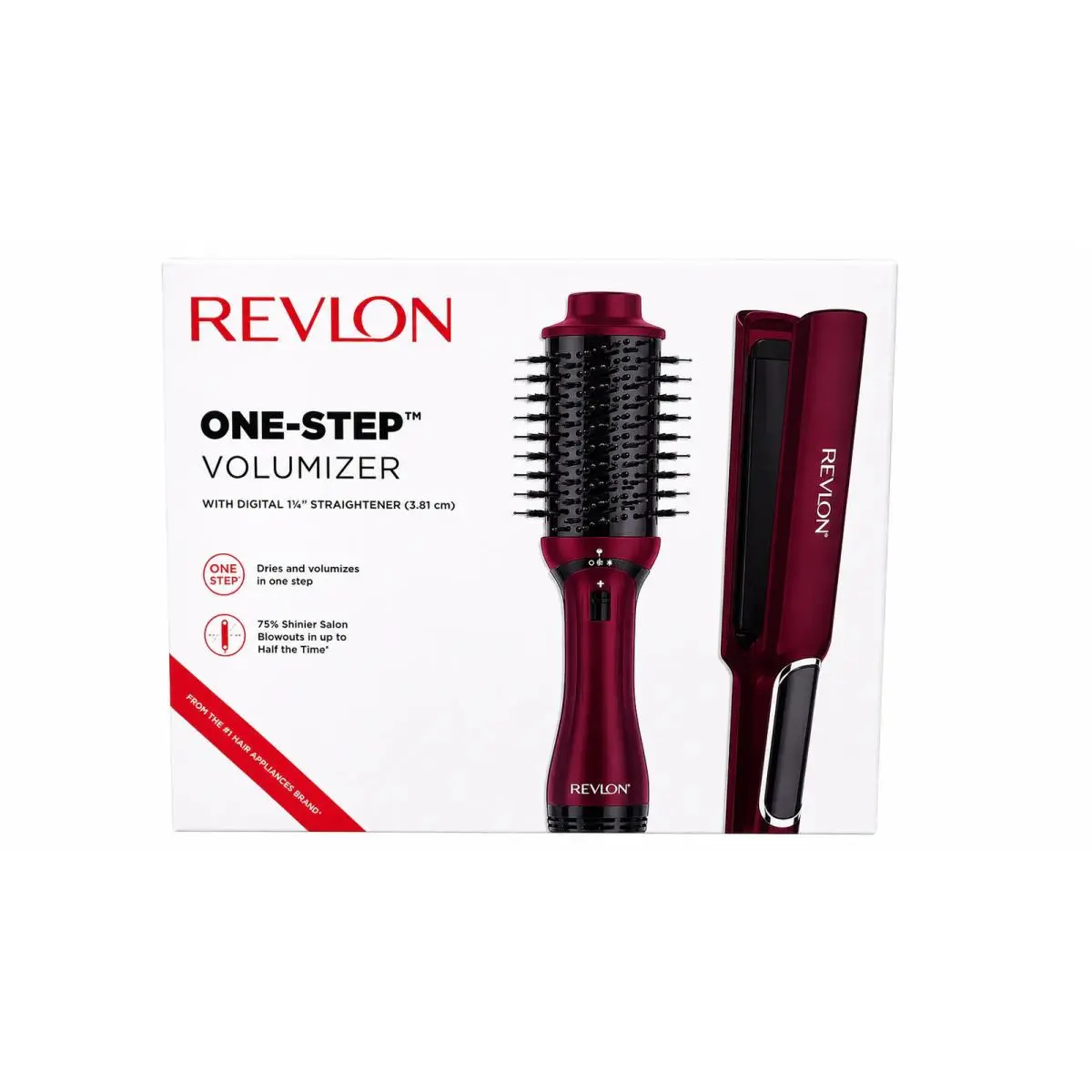 Revlon One Step Volumizer + Digital 1.5 Inch Straightener 2-Piece Bundle