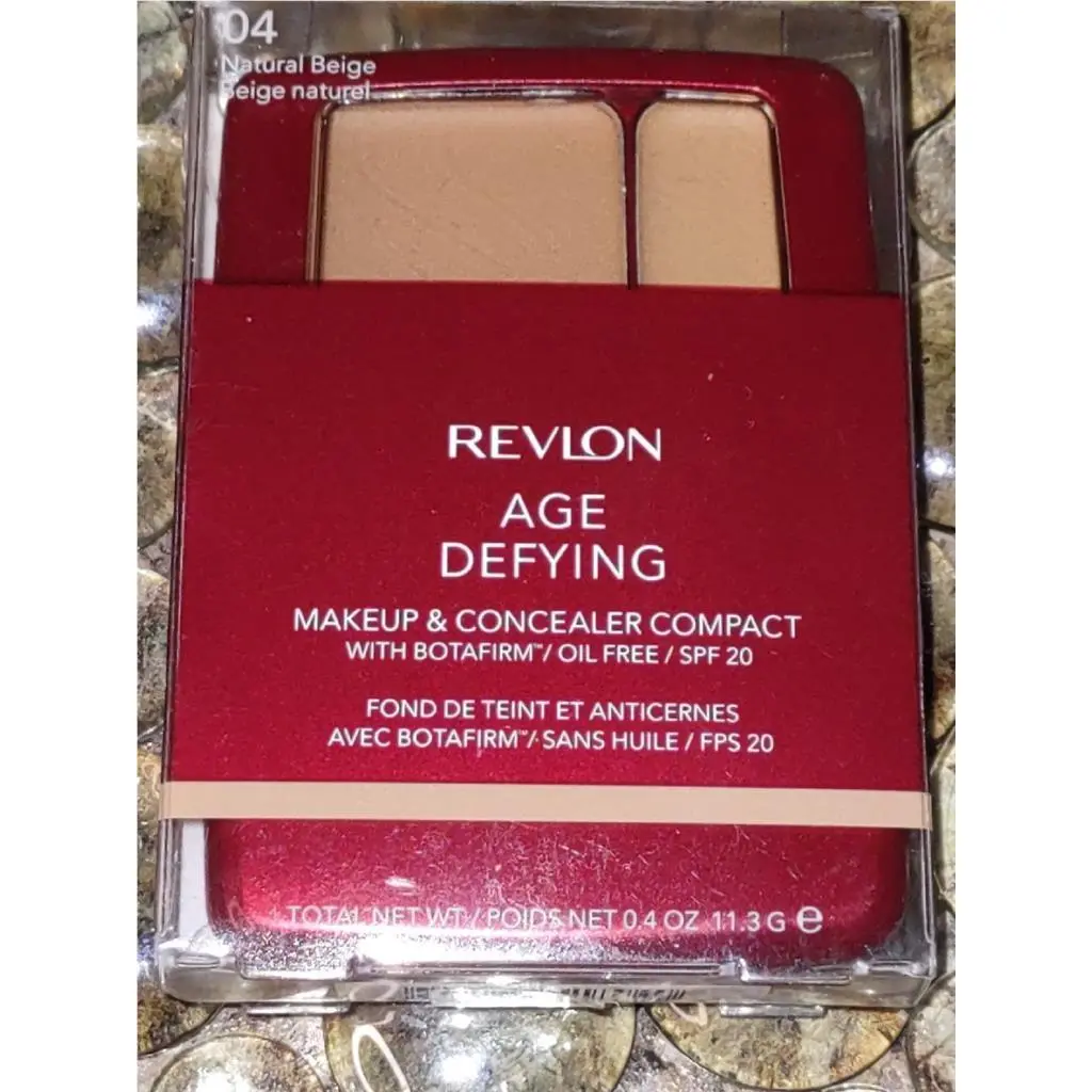 Revlon Age Defying Makeup Concealer Compact Spf 20 .4 Oz 04 Natural Beige