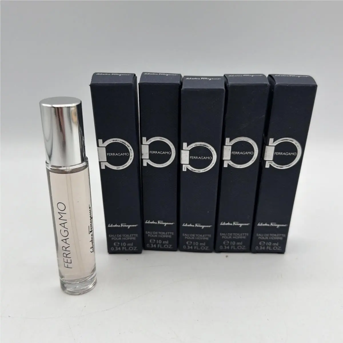 5x Ferragamo Salvatore Ferragamo Eau De Toilette Pour Homme Spray 10ml 0.34 oz