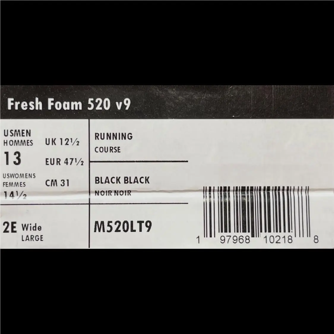 New Balance shoes - New Balance 520 - M520LT9 - Black (UPC: 197968102188) 8