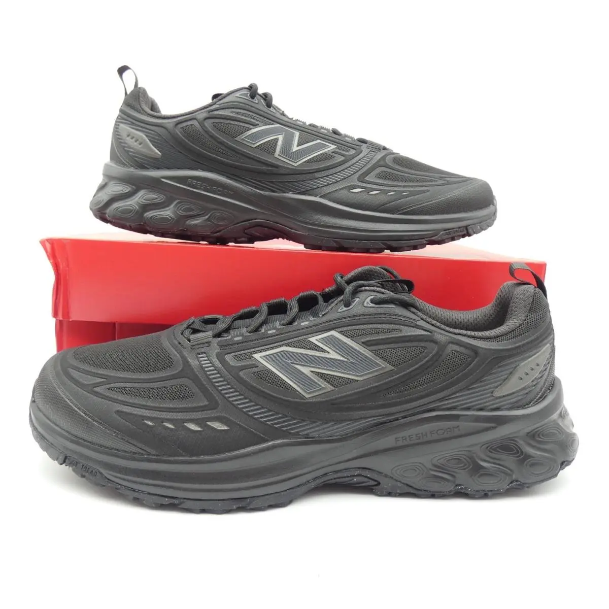 New Balance Fresh Foam 410v9 Mens Trail Running Shoes Black Grey 12 4E M4105FS